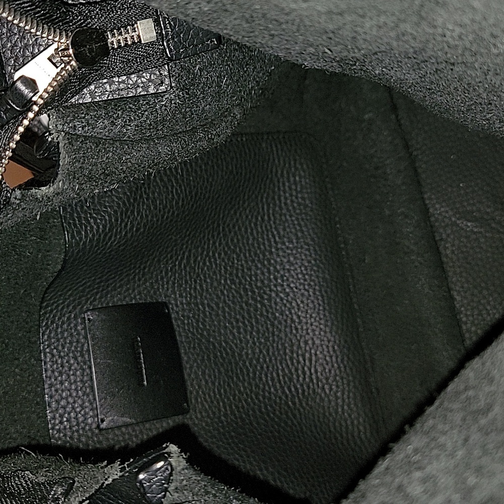 ALLSAINTS MORI BLACK PEBBLED LEATHER TOP HANDLE CROSSBODY/SHOULDER BAG - Picture 12 of 16
